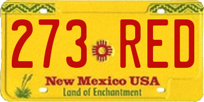 NM license plate 273RED