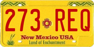 NM license plate 273REQ