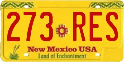 NM license plate 273RES