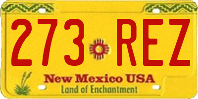 NM license plate 273REZ