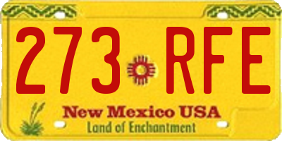 NM license plate 273RFE