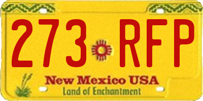 NM license plate 273RFP