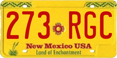 NM license plate 273RGC