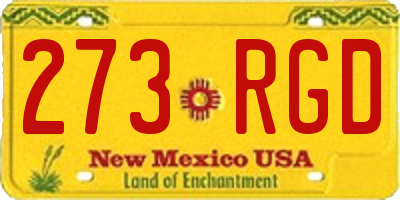 NM license plate 273RGD