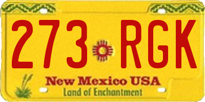 NM license plate 273RGK