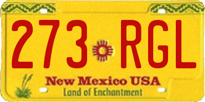 NM license plate 273RGL