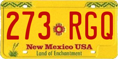 NM license plate 273RGQ