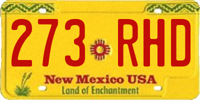 NM license plate 273RHD