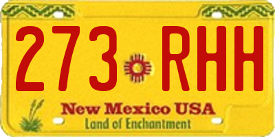 NM license plate 273RHH