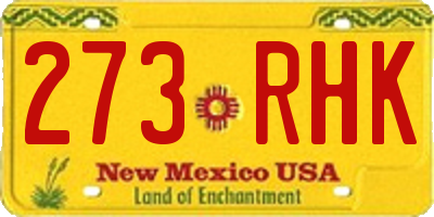 NM license plate 273RHK