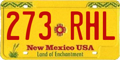 NM license plate 273RHL