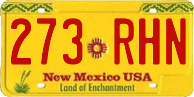 NM license plate 273RHN