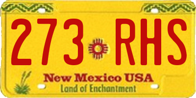 NM license plate 273RHS