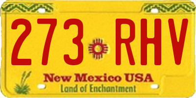 NM license plate 273RHV