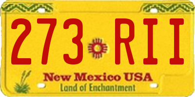 NM license plate 273RII