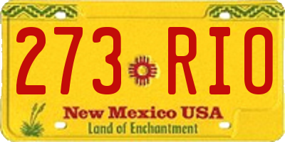 NM license plate 273RIO