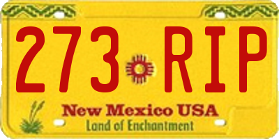 NM license plate 273RIP