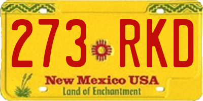 NM license plate 273RKD