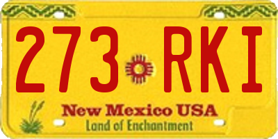 NM license plate 273RKI