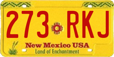 NM license plate 273RKJ