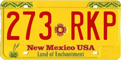 NM license plate 273RKP