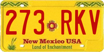 NM license plate 273RKV
