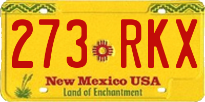 NM license plate 273RKX