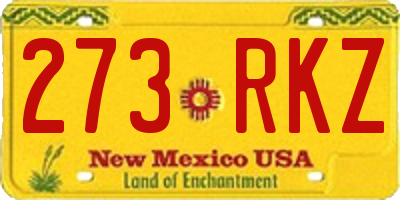 NM license plate 273RKZ