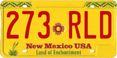 NM license plate 273RLD