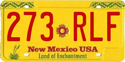 NM license plate 273RLF