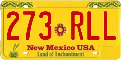 NM license plate 273RLL