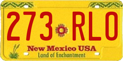 NM license plate 273RLO