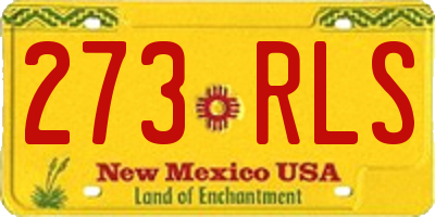 NM license plate 273RLS