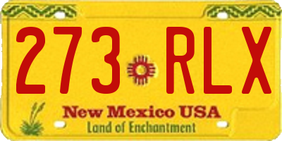 NM license plate 273RLX