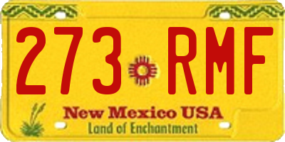 NM license plate 273RMF