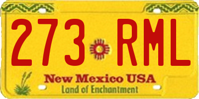 NM license plate 273RML