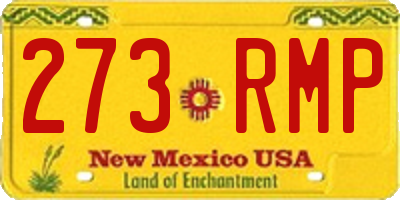 NM license plate 273RMP