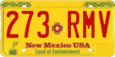 NM license plate 273RMV