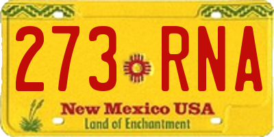 NM license plate 273RNA