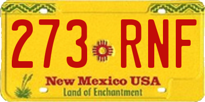 NM license plate 273RNF
