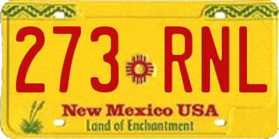 NM license plate 273RNL