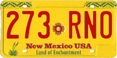 NM license plate 273RNO