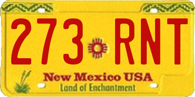 NM license plate 273RNT