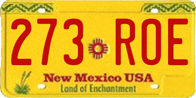 NM license plate 273ROE
