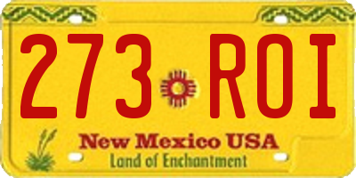 NM license plate 273ROI