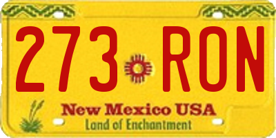 NM license plate 273RON