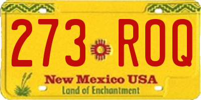 NM license plate 273ROQ
