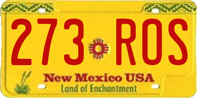 NM license plate 273ROS