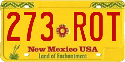 NM license plate 273ROT