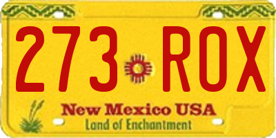 NM license plate 273ROX